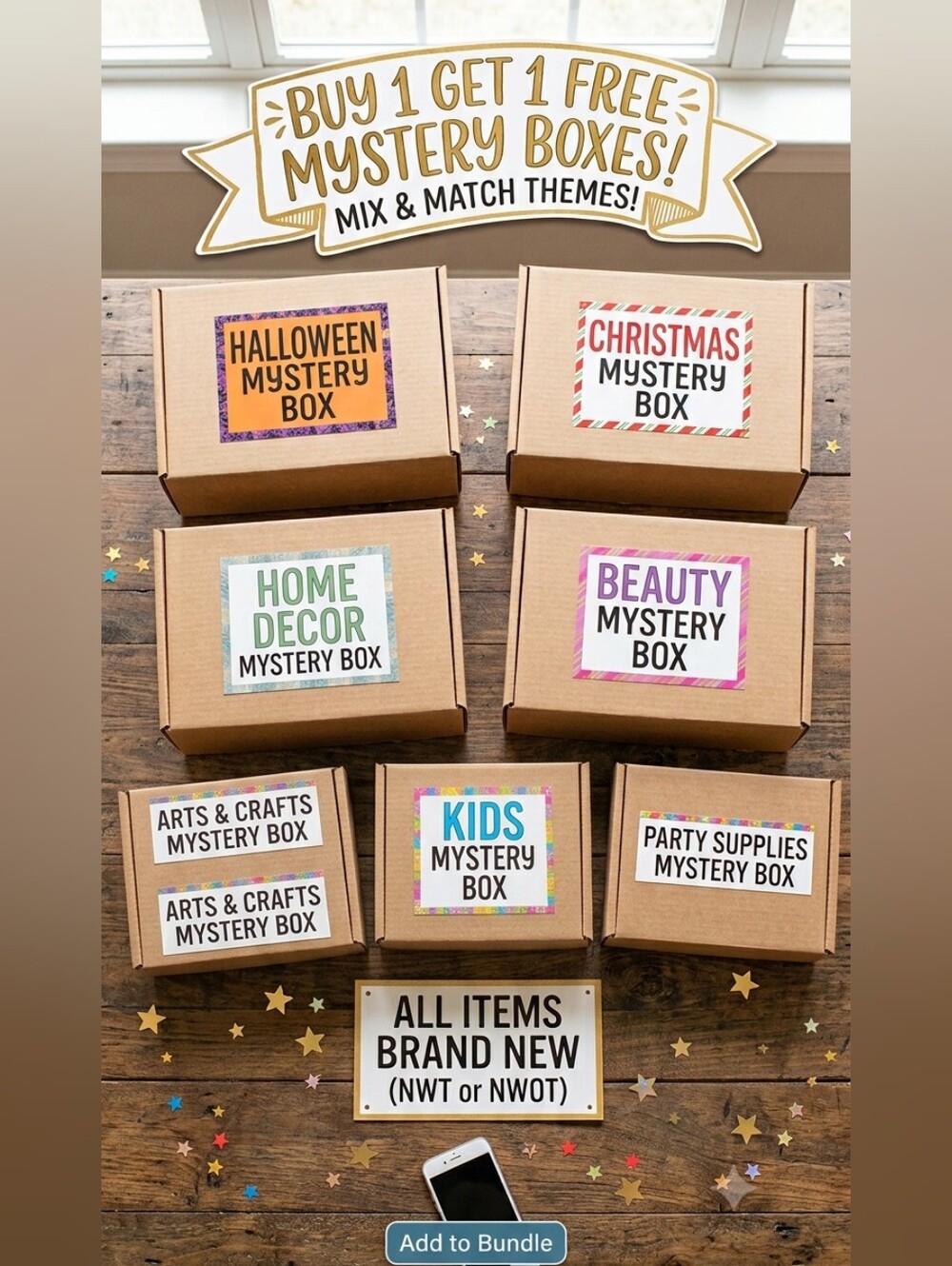 📦 BUY 1 GET 1 FREE MYSTERY BOX SALE! 📦 Mix & Match Themes✨ LIMITED TIME BOGO